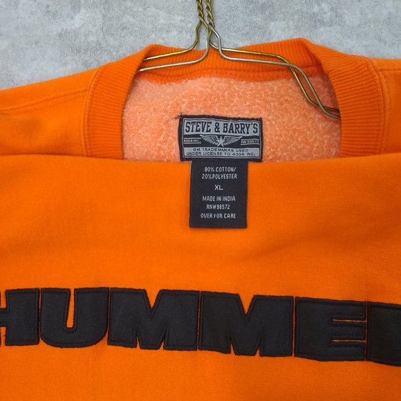 Men's Sweat shirt, XL, Hummer embroidered, Heavy, Steve and Barry's - Picture 3 of 4